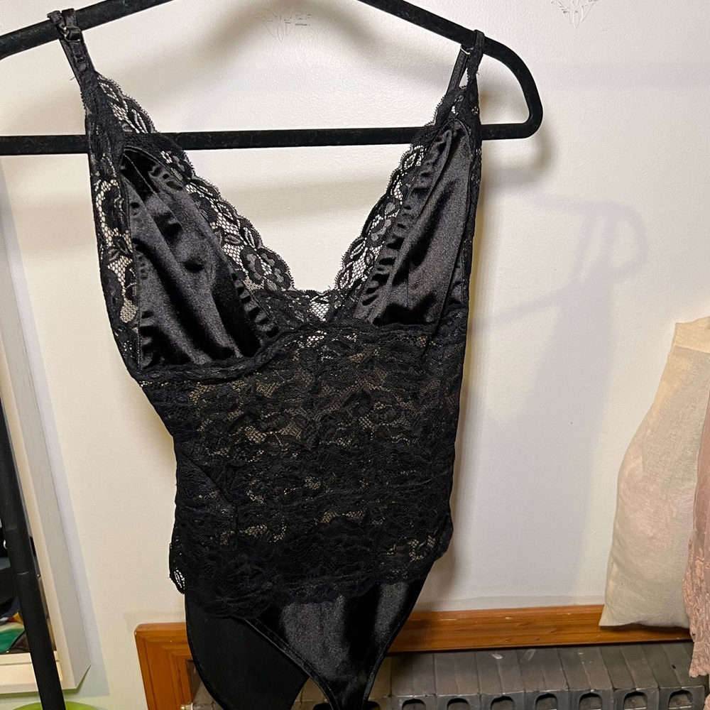 Charlotte Russe Black lace bodysuit